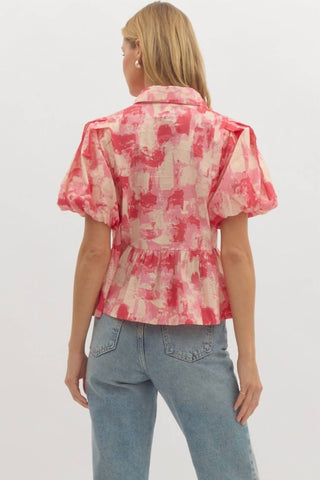 Entro - Abstract Print Top