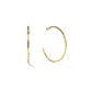 Brenda Grands - Women's Thin Hammered Hoop Earrings