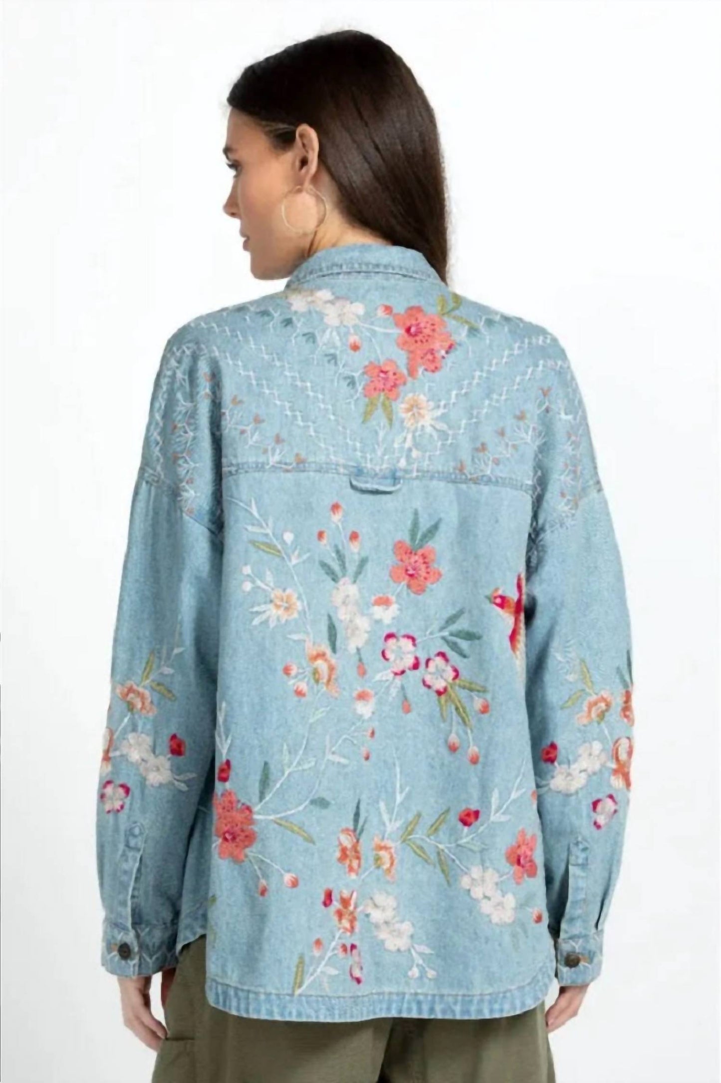Johnny Was - Cherri Denim Pocket Overshirt