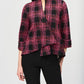 Joseph Ribkoff - Plaid 3/4 Sleeve Swing Jacket