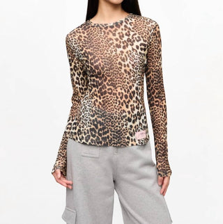 Ganni - Mesh Long Sleeve Top