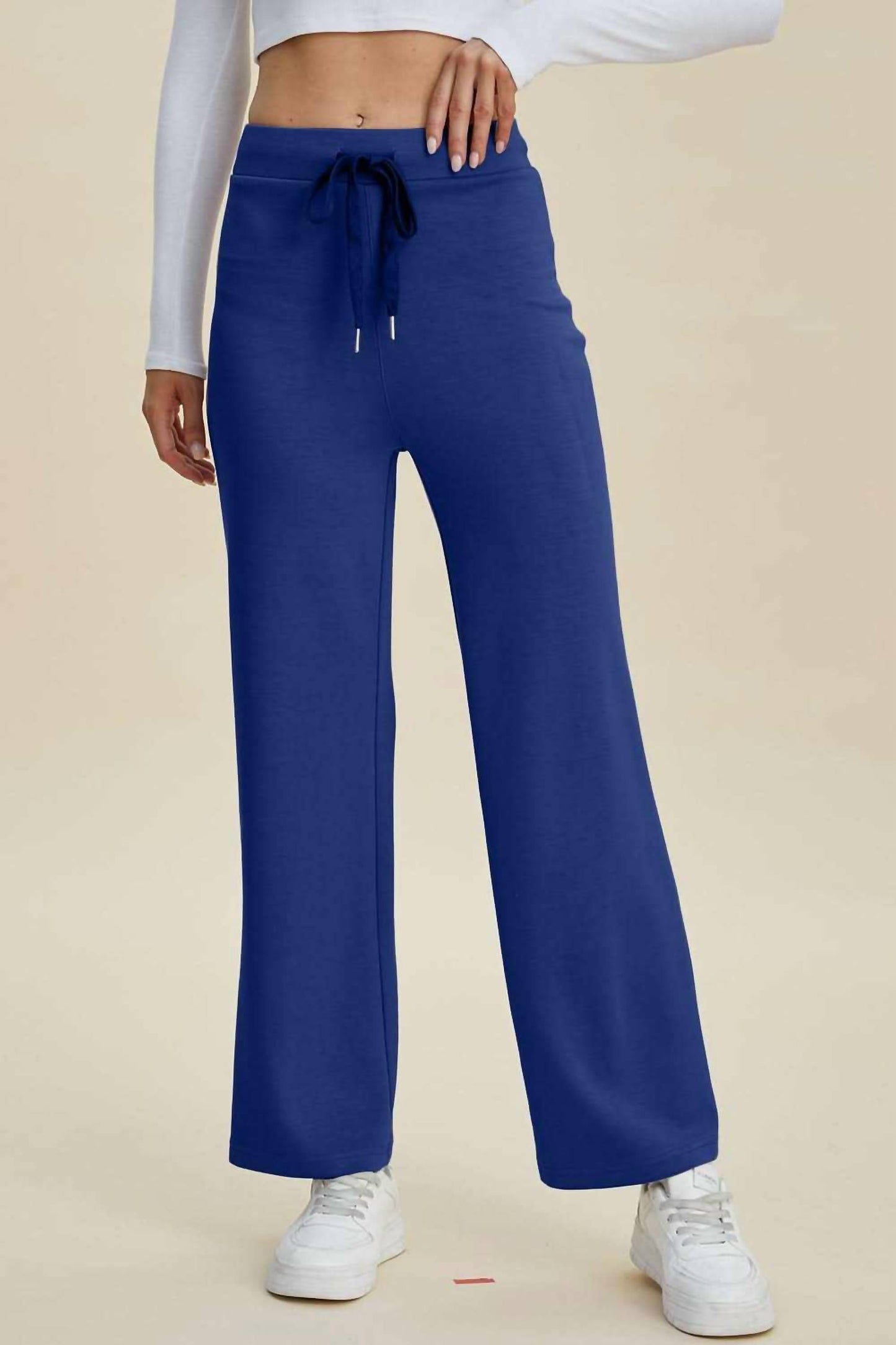Basic Bae - Full Size Air Scuba Drawstring Wide Leg Pants