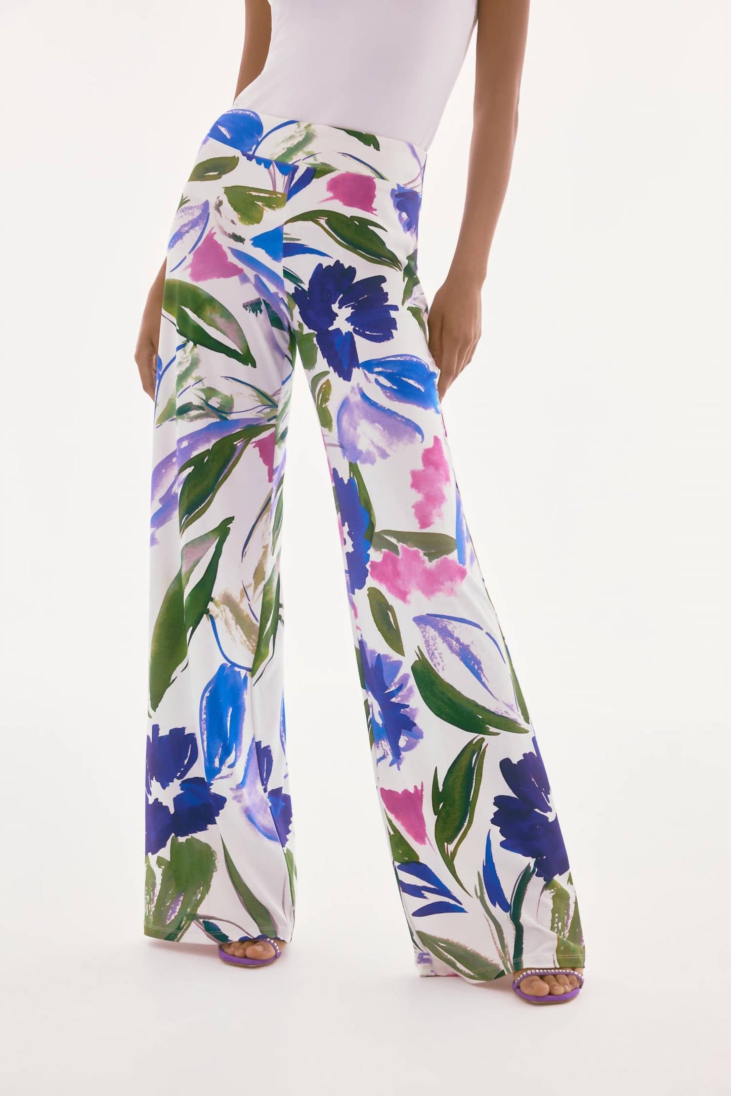 Joseph Ribkoff - Floral High Waisted Trousers