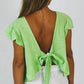 Linen & More - Flutter Linen Tie Top
