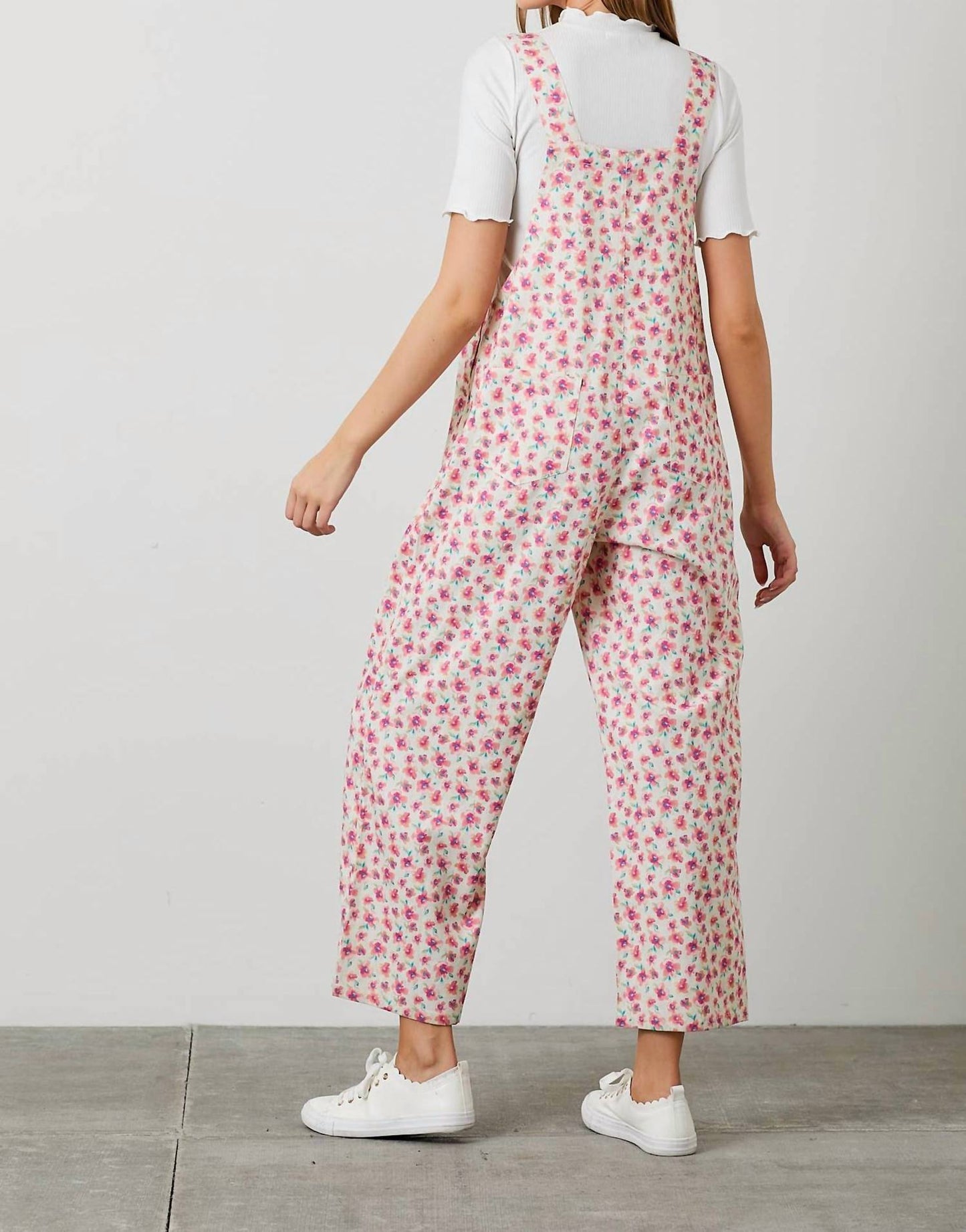 Polagram - Corduroy Cutie Floral Overalls