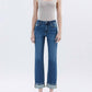 Flying Monkey - Blythe High Rise Cuffed Straight Leg Denim Jeans