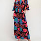 Easel - Half Sleeves V Neck Printed Romper