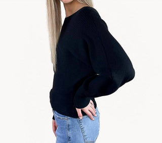 &Merci - Ribbed Dolman Sleeve Sweater