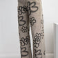 Easel - Flower Print Washed Wide Pants