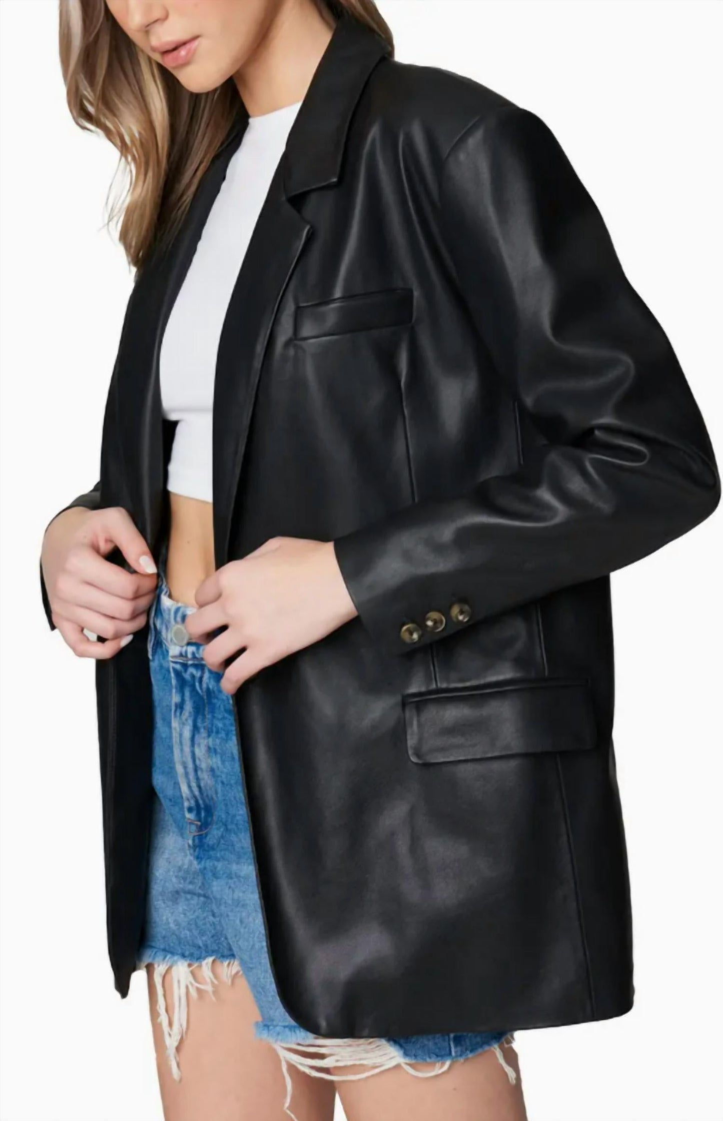 Blanknyc - Vegan Leather Blazer