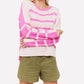 Brodie Cashmere - Boxy Stripe Crew Neck Jumper