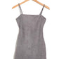 Susana Monaco - RUFFLE HEM SLEEVELESS FAUX SUEDE DRESS