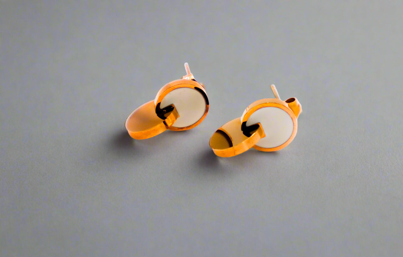 Rosy Radiance Circles Earrings