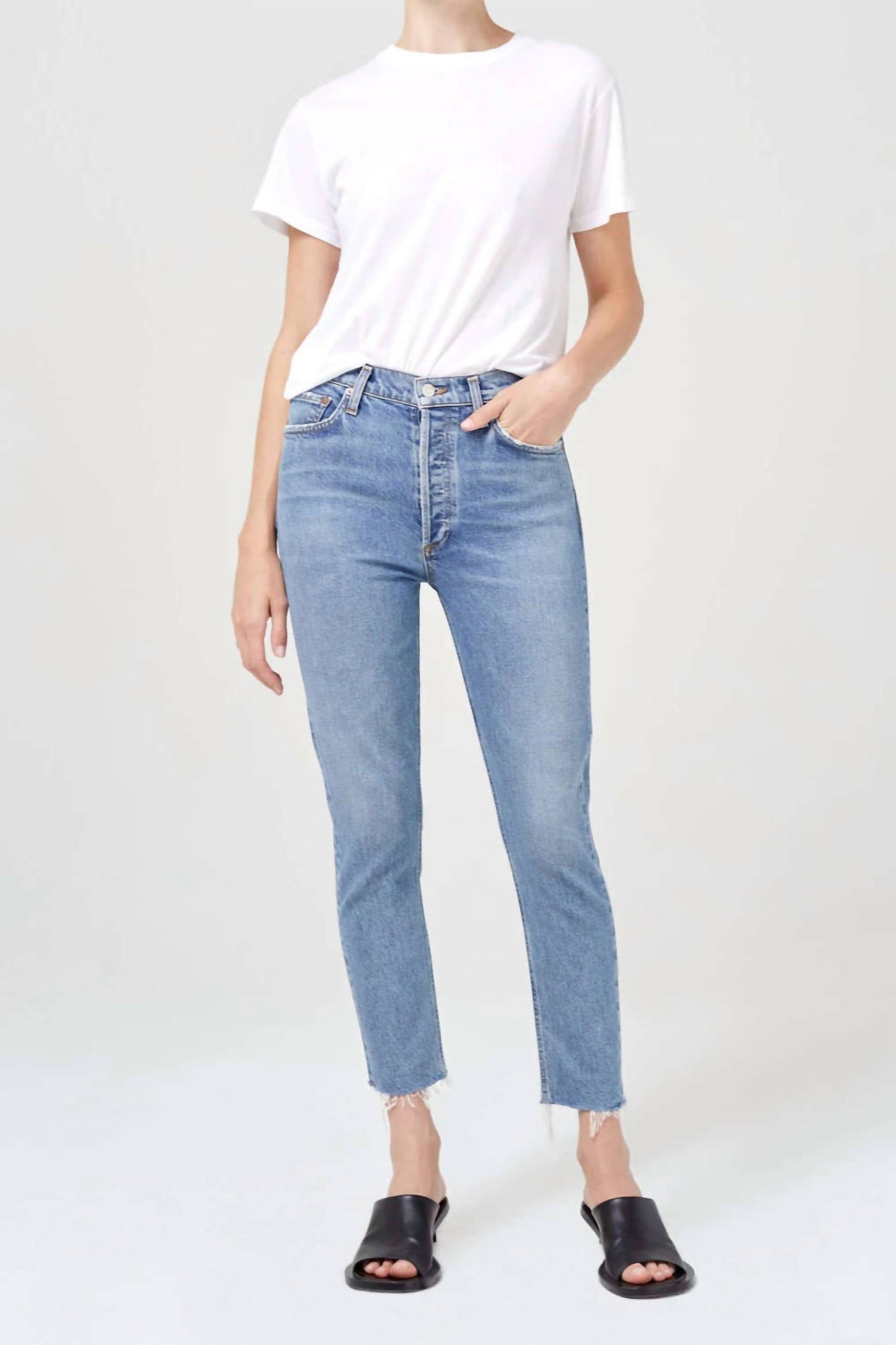 Agolde - Nico High Rise Slim Straight Jeans