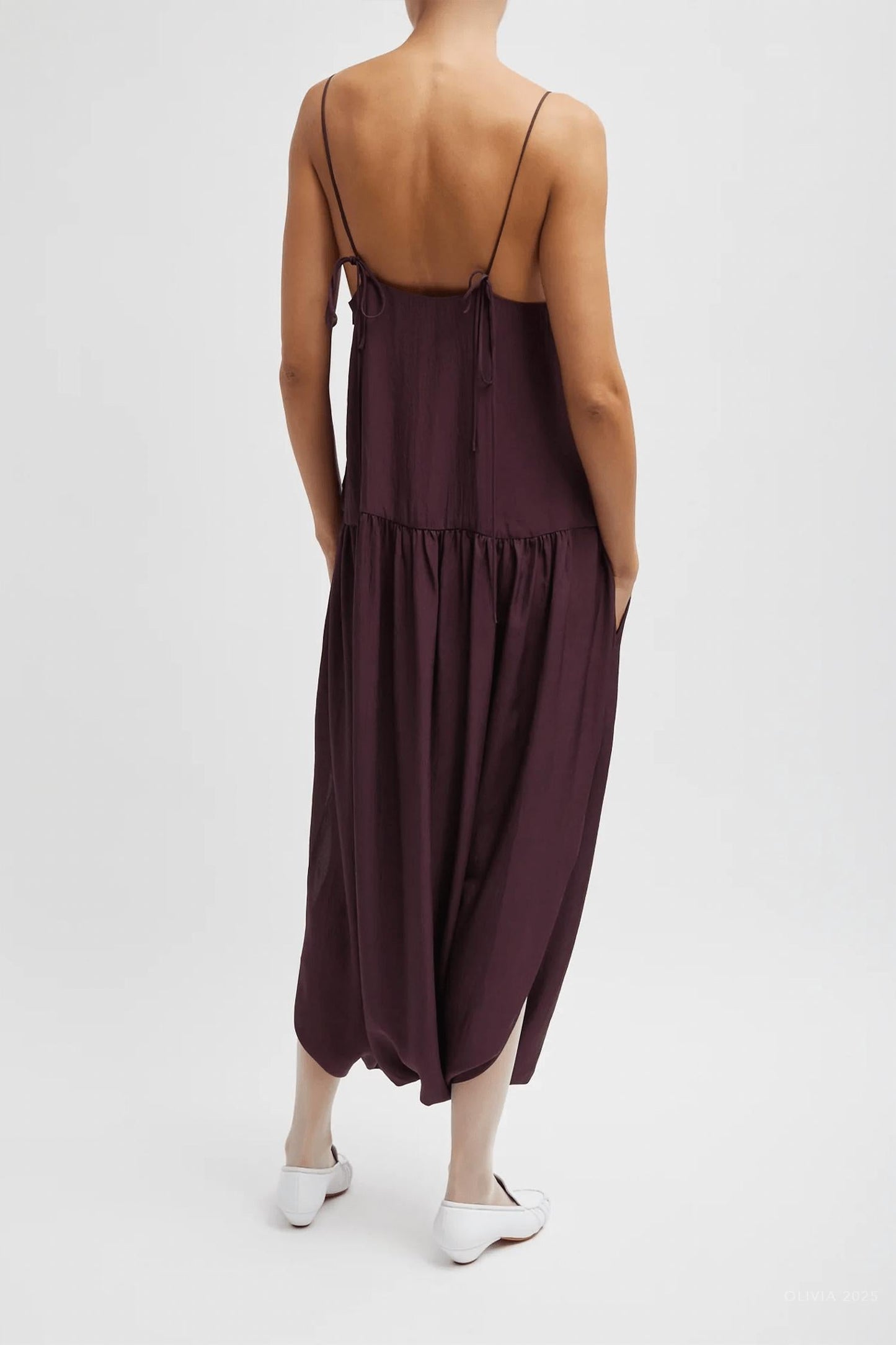 Tibi - Spring Acetate Strappy Jalouise Dress