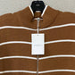 Lafayette 148 - Women's Stripe Fitted Bomber Jacket