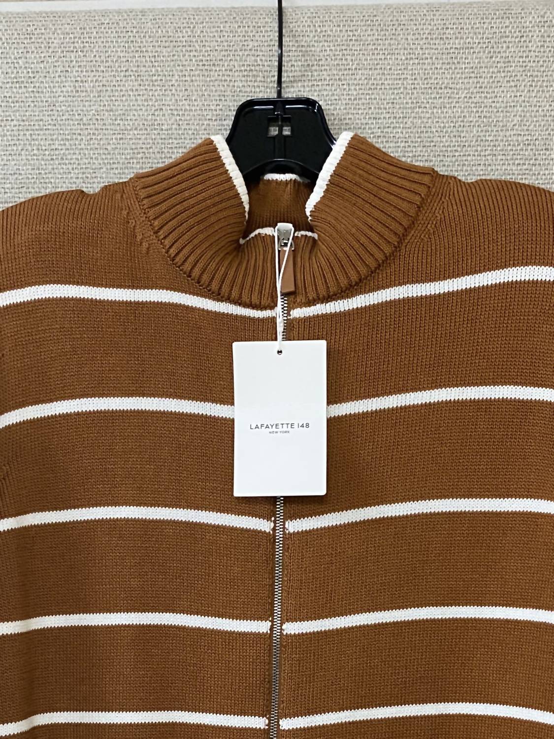 Lafayette 148 - Women's Stripe Fitted Bomber Jacket