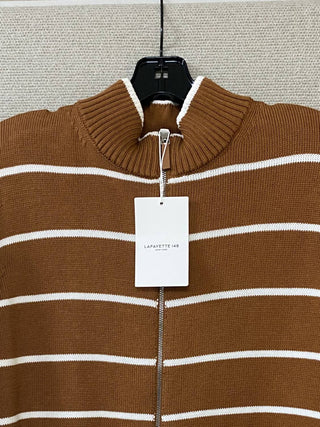 Lafayette 148 - Women's Stripe Fitted Bomber Jacket