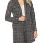 Joseph Ribkoff - Plaid Open Front Blazer Jacket