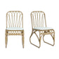 Outdoor Wicker Dining Chairs with Washable Cushion (Set of 2)