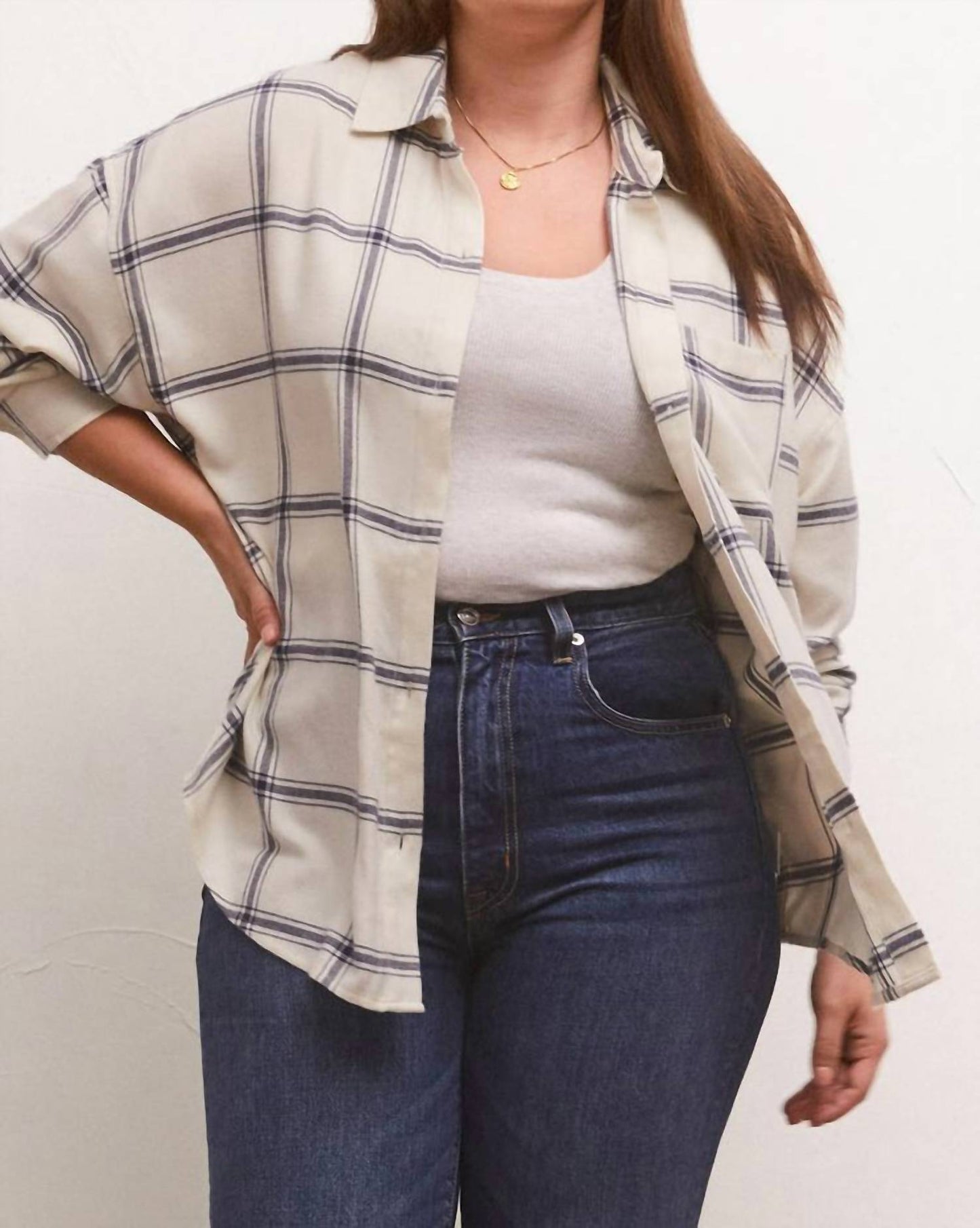 Z Supply - River Plaid Button Up Top