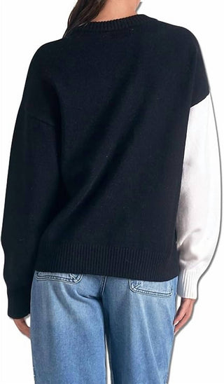 Elan - Crewneck Love Colorblock Sweater