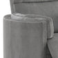 Sagen Charcoal Chenille Glider Recliner with Swivel