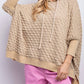 Easel - Puff Textured Knit Hoodie