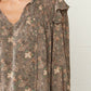 Entro - Ruffle & Floral Blouse