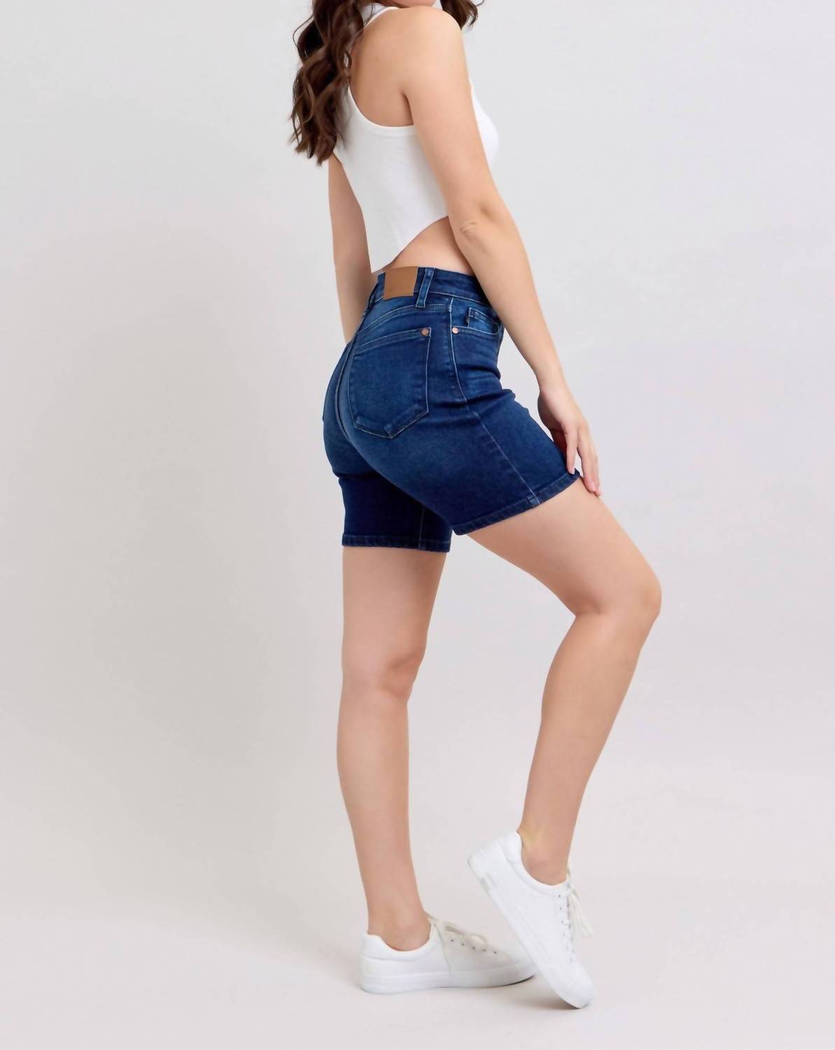 Judy Blue - High Waist V-front Bermuda Denim Short