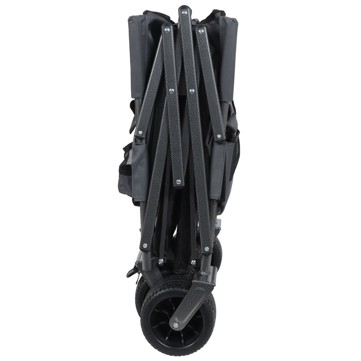 3-in-1 Convertible Folding Wagon Cart with Bench Seat & Storage