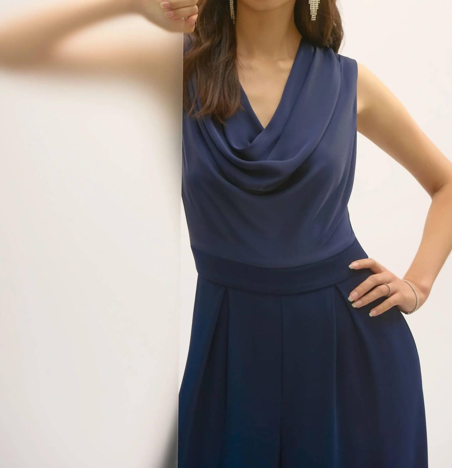 Joseph Ribkoff - Cowl Neck Sleeveless Jumpsuit