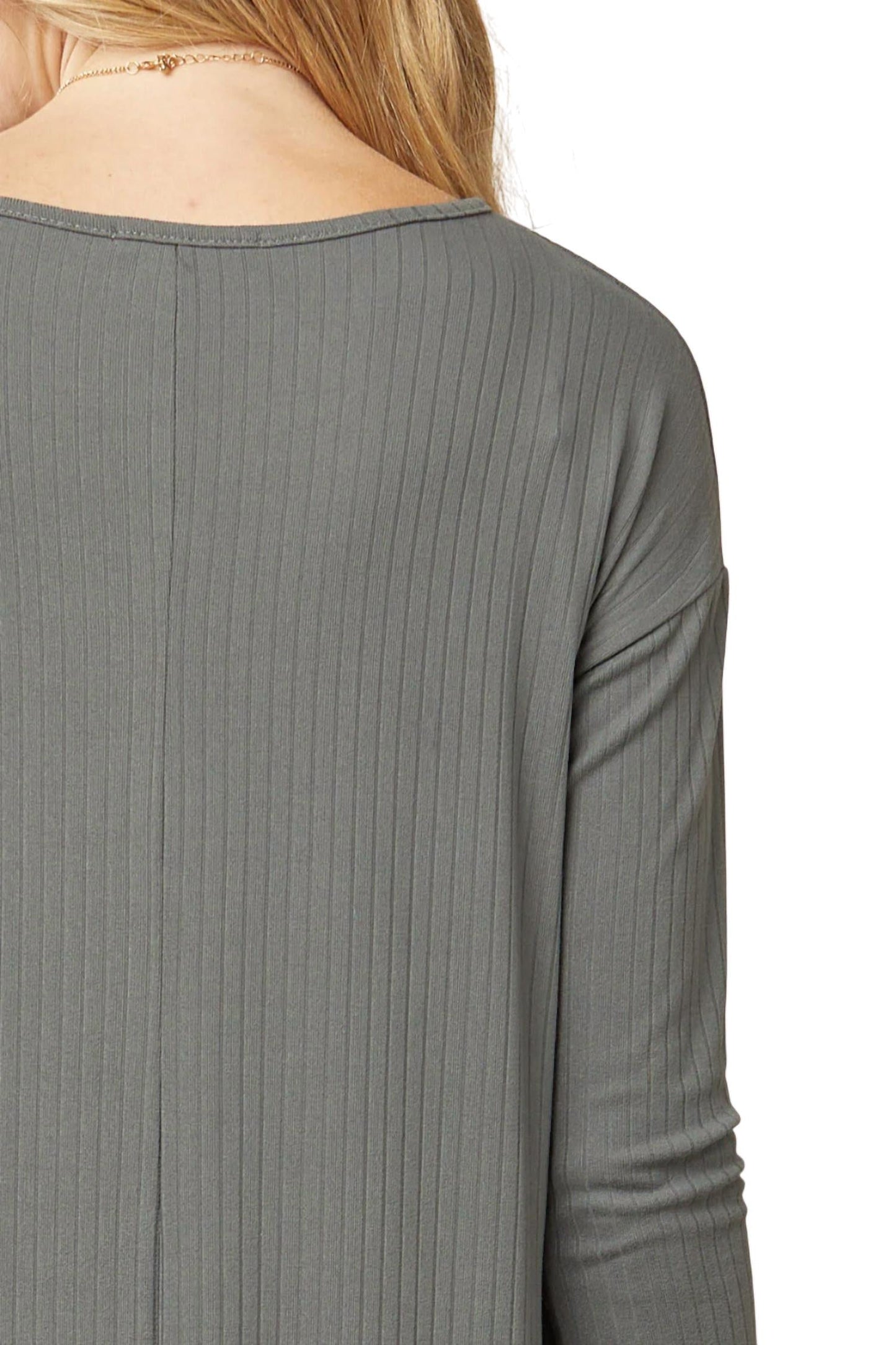 Entro - Ribbed Pocket Midi Dress