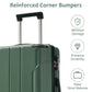 GigaTech 3-Piece Hard Shell Luggage Set (Green)
