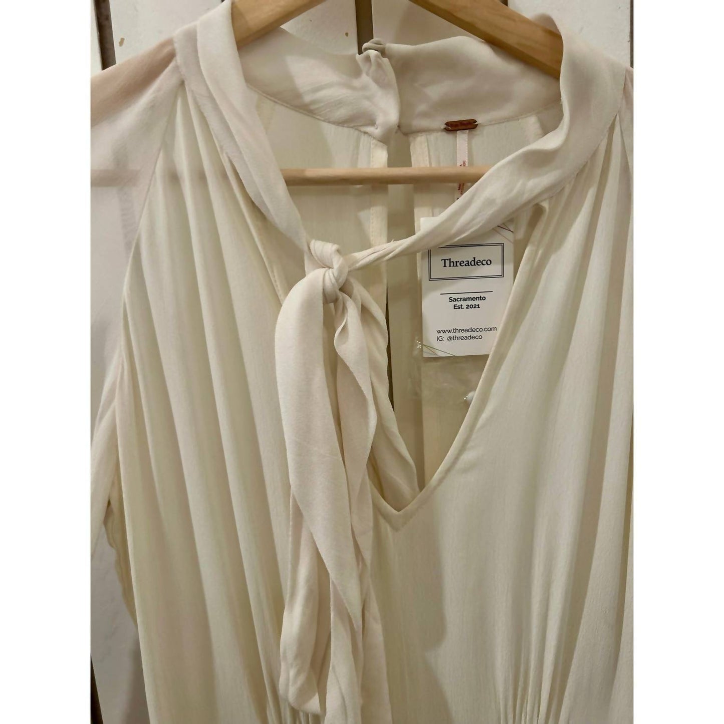Free People - Embroidered Long Sleeve Jumpsuit