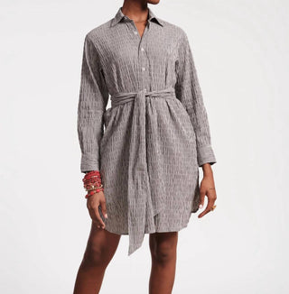 Frances Valentine - Perfect Puckered Stripe Shirtdress