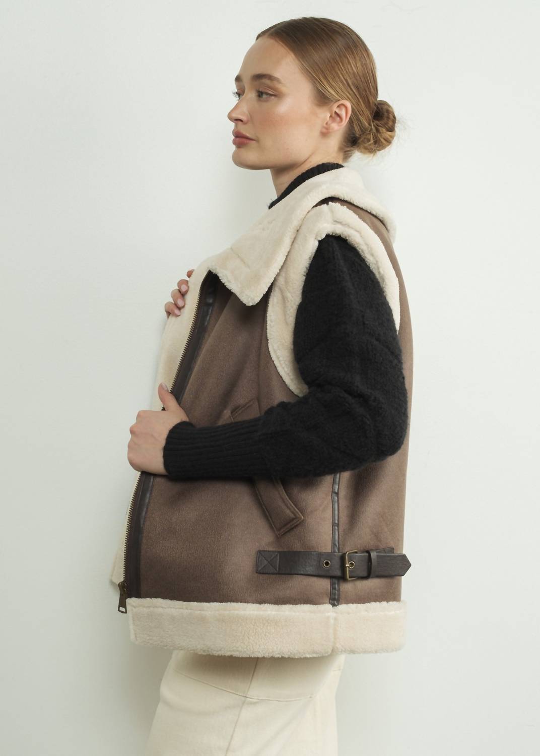 Aaron & Amber - Faux Leather Vest