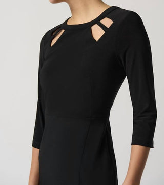 Joseph Ribkoff - Keyhole Neckline Sheath Dress
