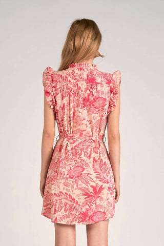 Elan - Adela Ruffle Floral Dress