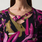 Joseph Ribkoff - CRISS-CROSS V NECK TOP