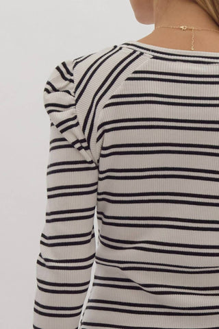 Entro - This Is The Life Striped Knit Top