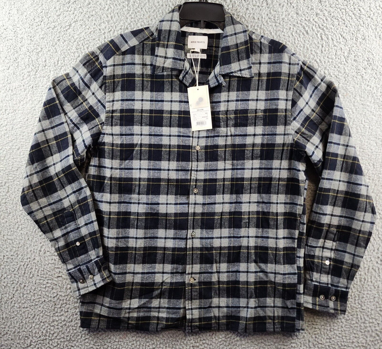 Norse Projects Carsten Flannel Check Shirt Gray