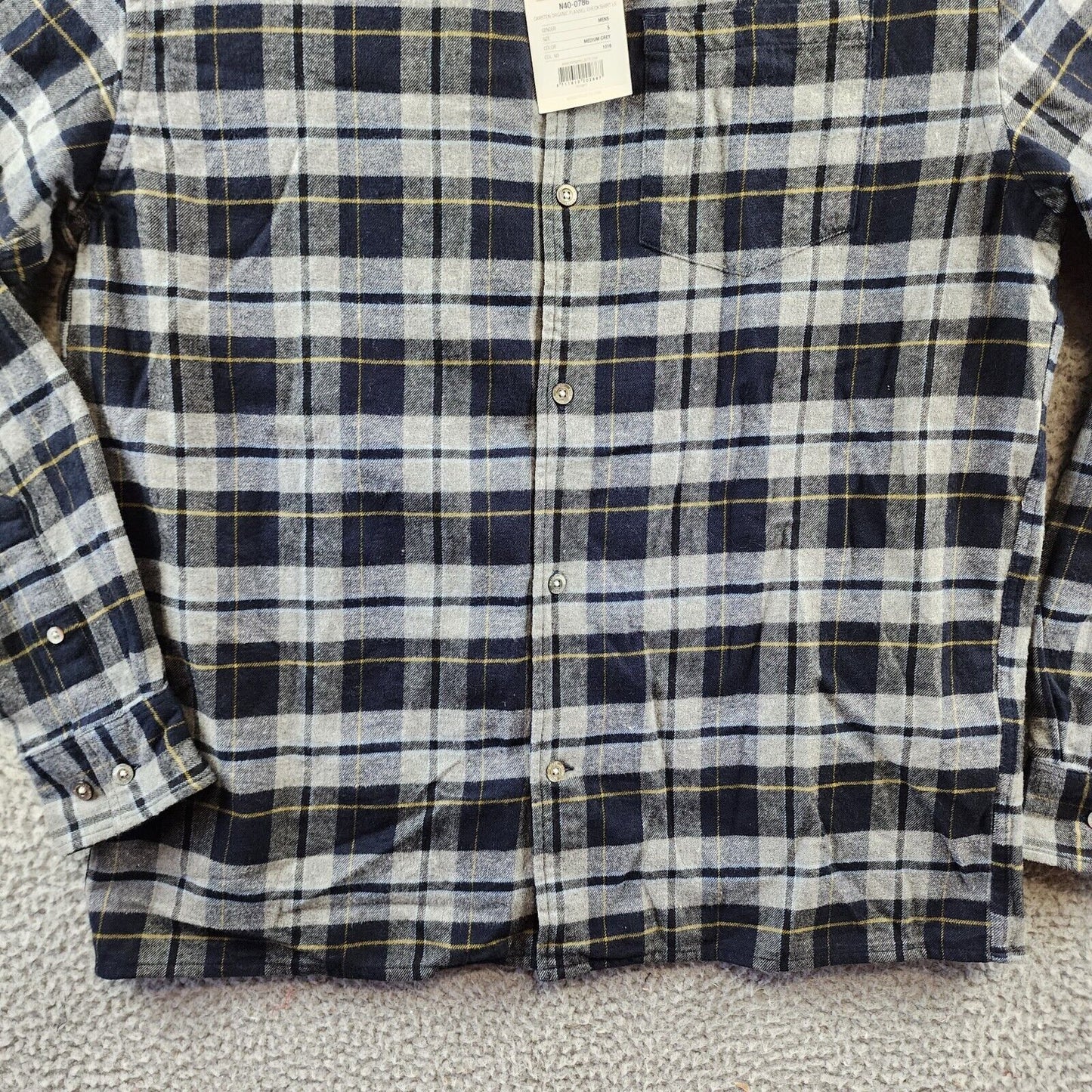 Norse Projects Carsten Flannel Check Shirt Gray