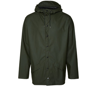Rains Men's Lightweight Hooded Rain Jacket Green Size Medium