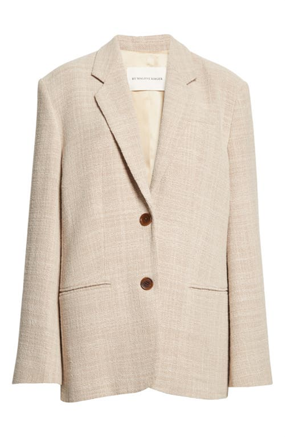 BY MALENE BIRGER Women's Rosettan Textured Cotton Blend Blazer in Nature Size 10