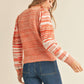 &Merci - Puff Shoulder Striped Sweater