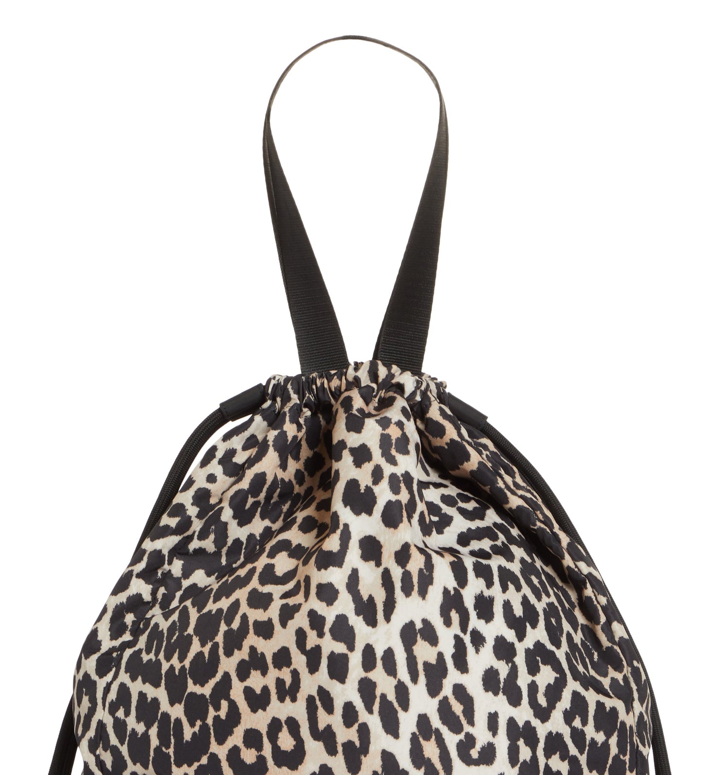 Ganni Women's Recycled Polyester Drawstring Bag Brown Size Regular