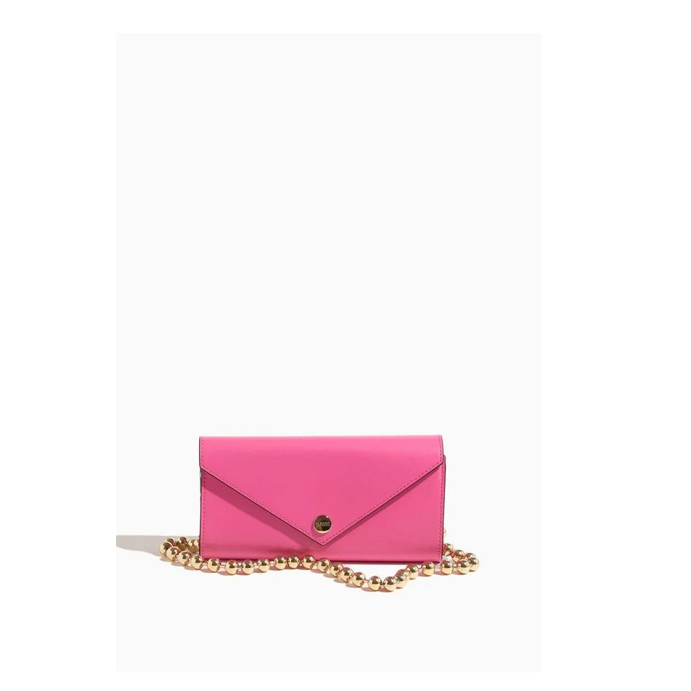 Ganni Women's Envelope Chain Wallet Pink