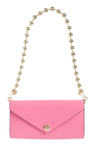 Ganni Women's Envelope Chain Wallet Pink