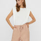 VERO MODA Women's Shoulder Pad Top White Size Medium